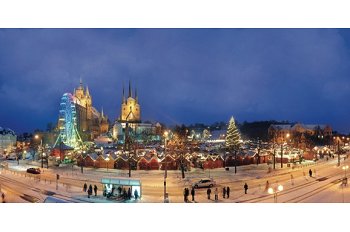 Panorama vom Erfurter Weihnachtsmarkt
